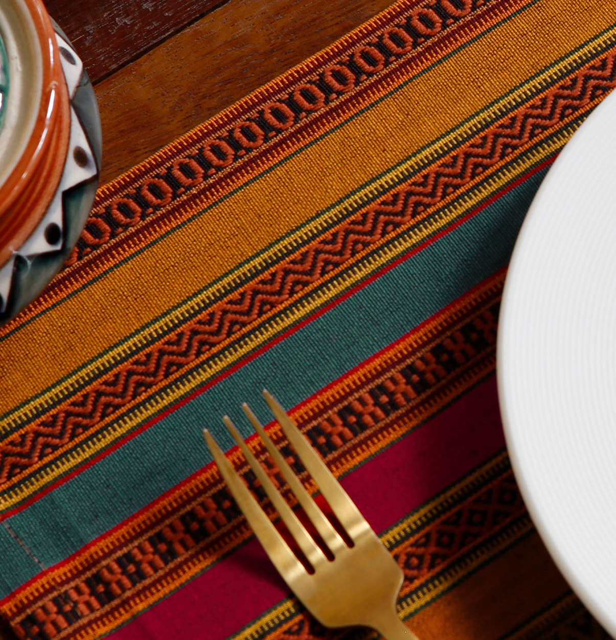 Buy Vintage Weave Cotton Table Mats Multicolor Set of 6 Thoppia